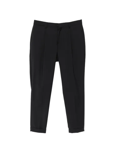 Briglia 1949 Tiberios pleated turned-up trousers Black TIBERIOS300108
