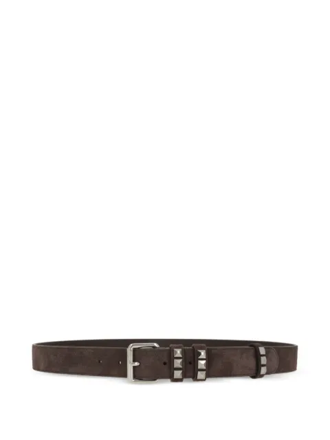 Valentino Garavani Flaneuse suede belt 30 mm Brown YT0SV3TVQ