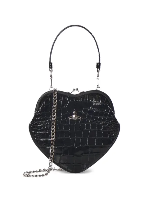 Vivienne Westwood Heart embossed leather tote bag Black 4B01000CWL0098N401