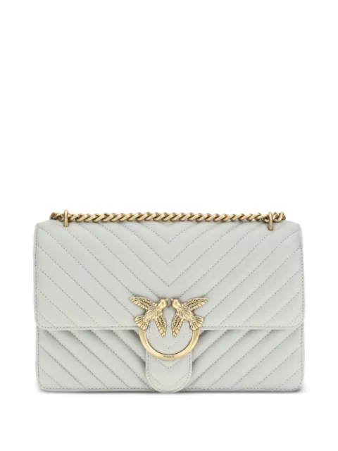 PINKO medium Love One chevron-quilted shoulder bag Grey 100941A0GK