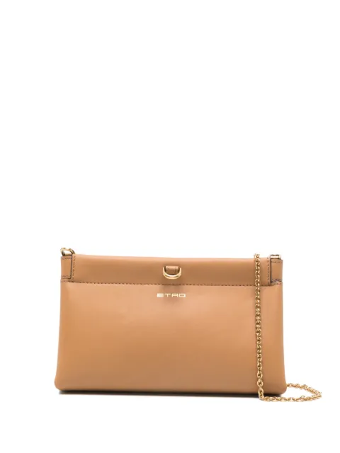 ETRO mini leather clutch talk with chain shoulder strap Neutrals WP2S0003AP381