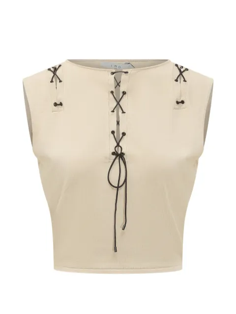IRO lace-up top Neutrals 26SWP12FELICINE