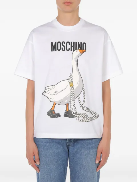 Moschino goose jersey T-shirt White 261E07030541