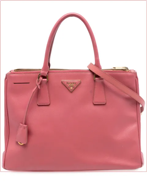 Prada Pre-Owned 2013-2025 Medium Saffiano Lux Galleria Double Zip satchel Pink 1W3N47XSCO9YHNAF