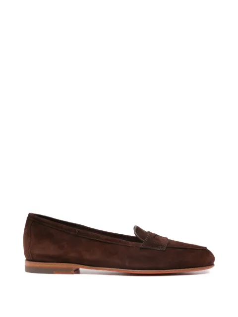 Santoni Carla suede penny loafers Brown WUNY71031SA4SAEA