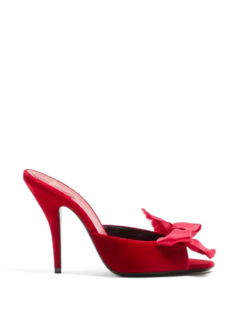 Valentino Garavani Marie A velvet slide sandals 105mm Red WS0PK0XGT