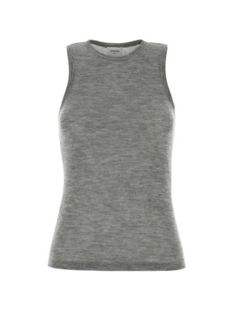 Saint Laurent melange-effect tank top Grey 849919Y38BM