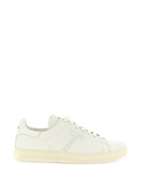 TOM FORD perforated-logo leather sneakers White J1507LCL045LWWF