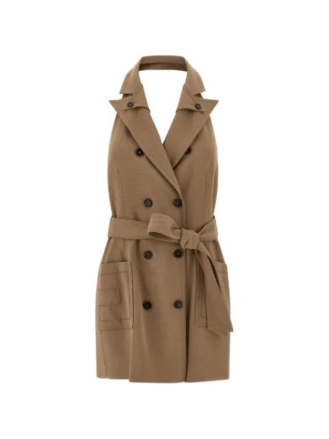 Elisabetta Franchi double-breasted belted mini dress Brown AB91461E2