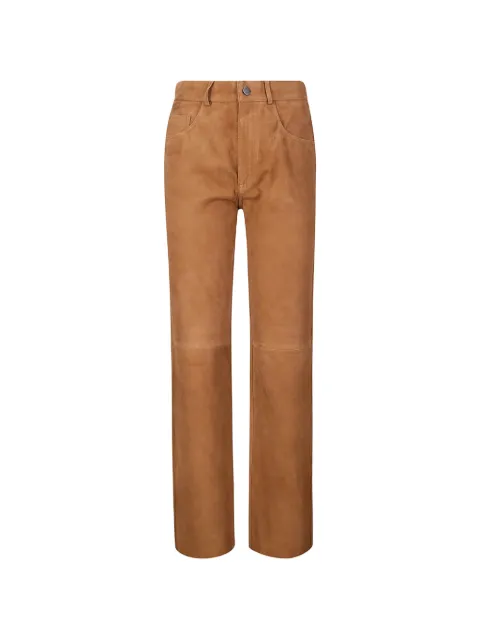 Haikure suede trousers Brown HEW03185PL005TP