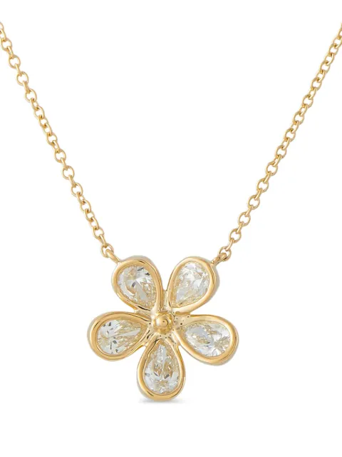 LB Exclusive diamond flower necklace Gold ANK19121