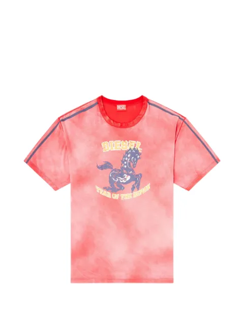 Diesel Year of the horses print T-shirt Red A240870SPFQ