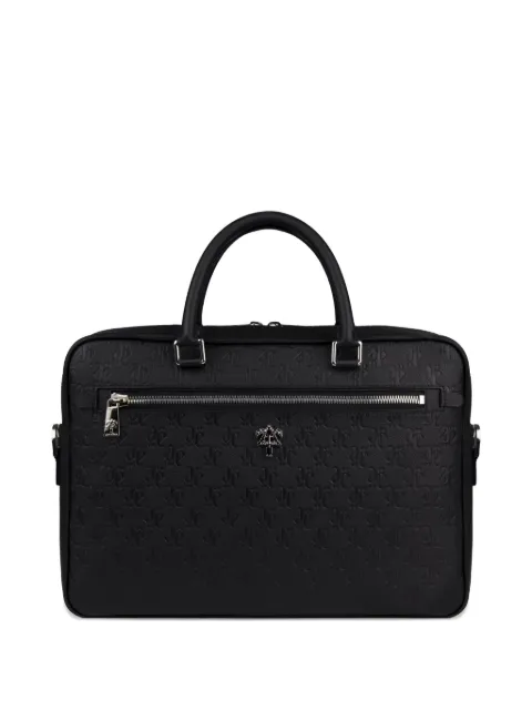 PLACE OF ËLMS monolink-debossed briefcase Black PELBRI074