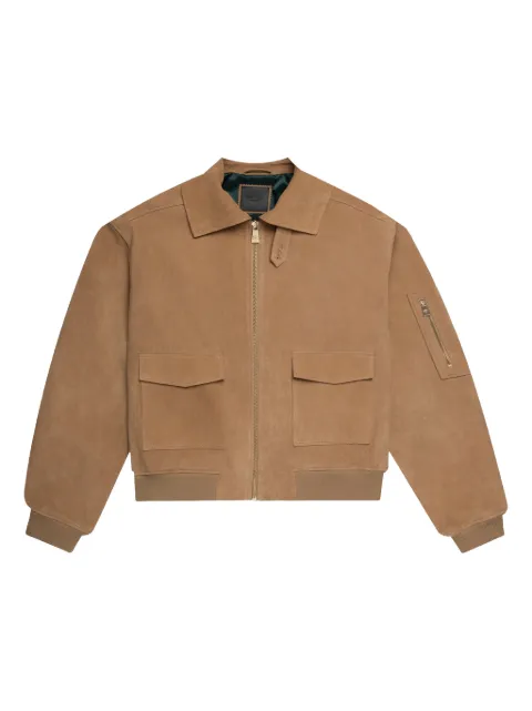PLACE OF ËLMS pocket suede jacket Brown PELLEA044