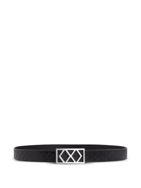PLACE OF ËLMS monolink-debossed buckle belt Black PELBEL036