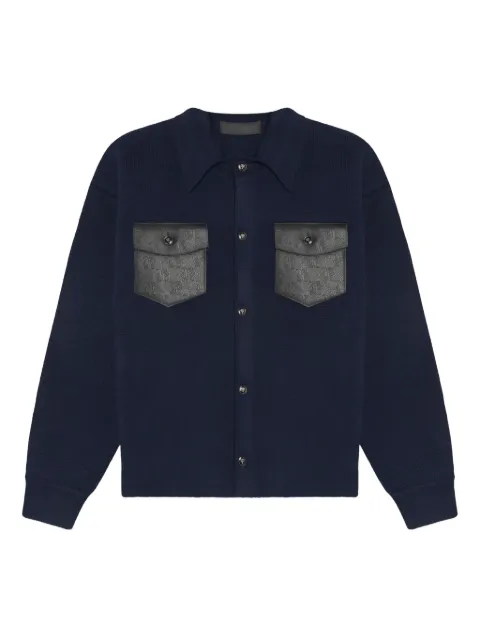 PLACE OF ËLMS monolink-detail jacket Blue PELWOO054