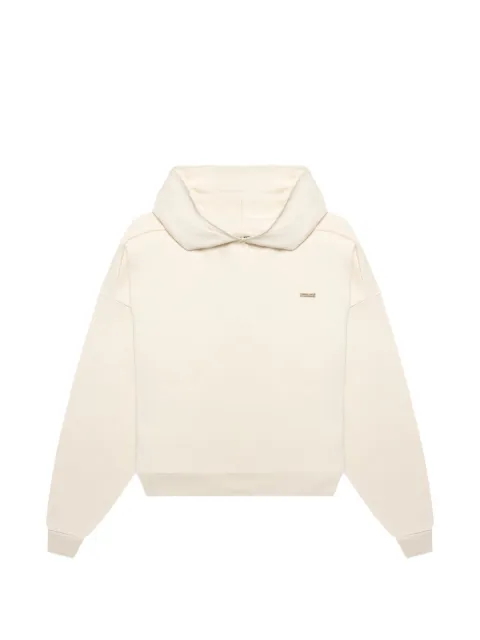 PLACE OF ËLMS logo-plaque hoodie White PELHOO095