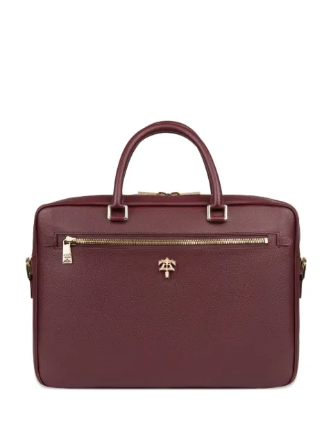 PLACE OF ËLMS crest grained leather briefcase Red PELBRI019