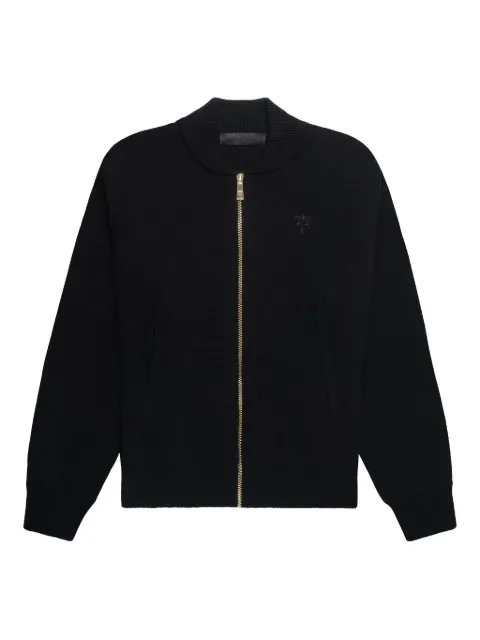 PLACE OF ËLMS logo-embroidered cardigan Black PELWOO016