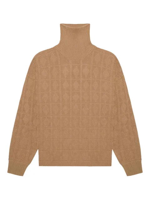PLACE OF ËLMS diamond-pattern sweater Brown PELSWE014
