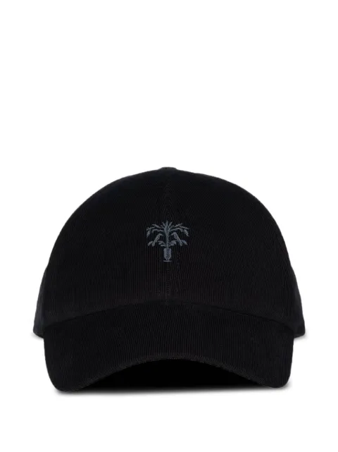 PLACE OF ËLMS suede leather strap baseball cap Black PELCAP008