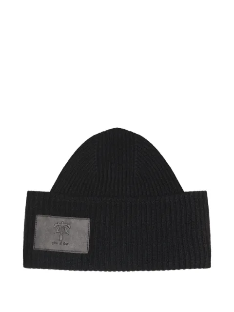 PLACE OF ËLMS cashmere beanie hat Black PELBEA067
