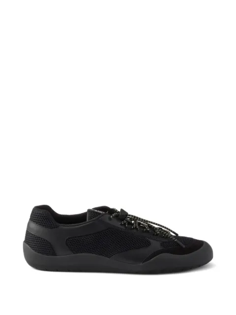 Prada Speedrock leather and mesh fabric sneakers Black 2EE468FG0003ZM0