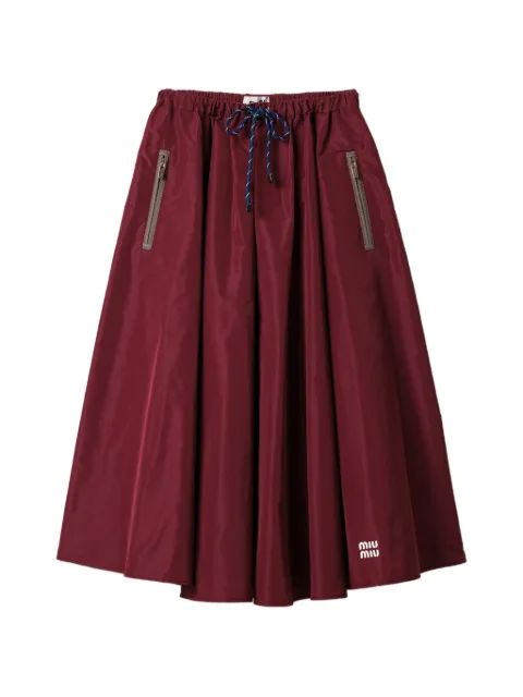 Miu Miu technical fabric skirt Red MG2250SOOO121I