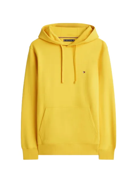 Tommy Hilfiger logo-embroidered cotton hoodie Yellow MW0MW37235