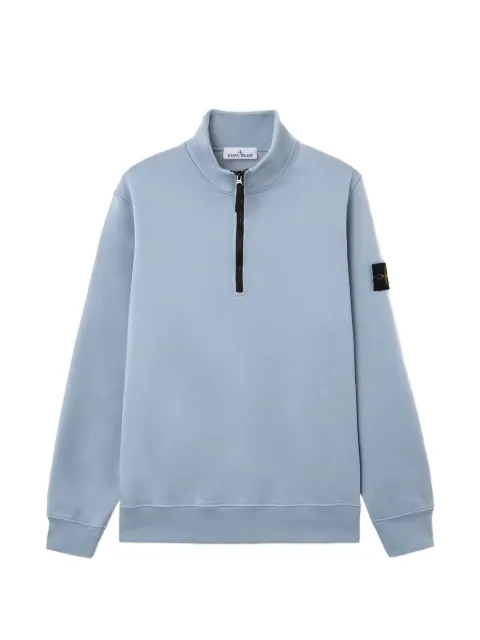 Stone Island 6100070 organic cotton fleece sweatshirt Blue L1S156100070S0051