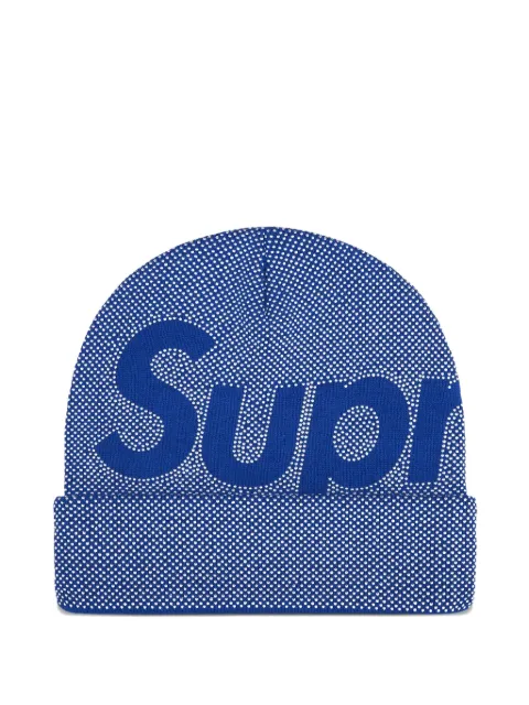 Supreme logo-detail beanie hat Blue SU26789