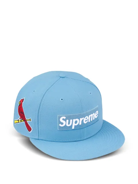Supreme MLB Teams Box Logo New Era cap Blue SU26803