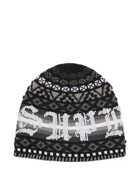 Supreme beaded beanie hat Black SU26840