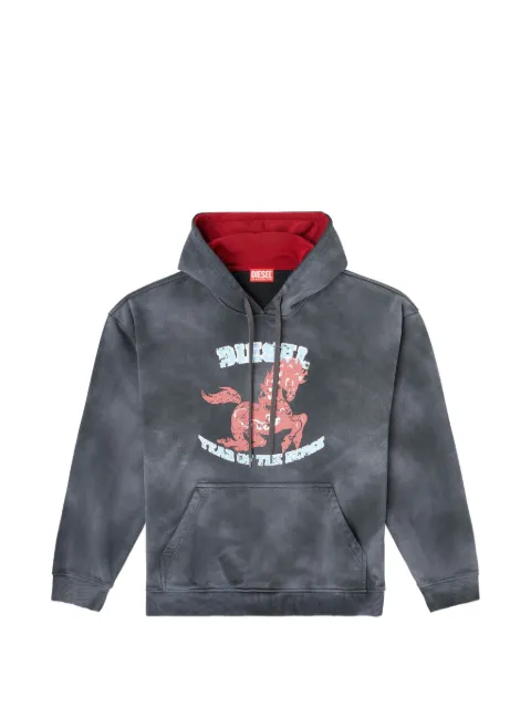 Diesel Year of the horses graphic hoodie Grey A240860SPFP