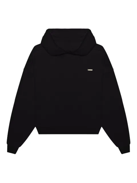 PLACE OF ËLMS logo-plaque hoodie Black PELHOO094