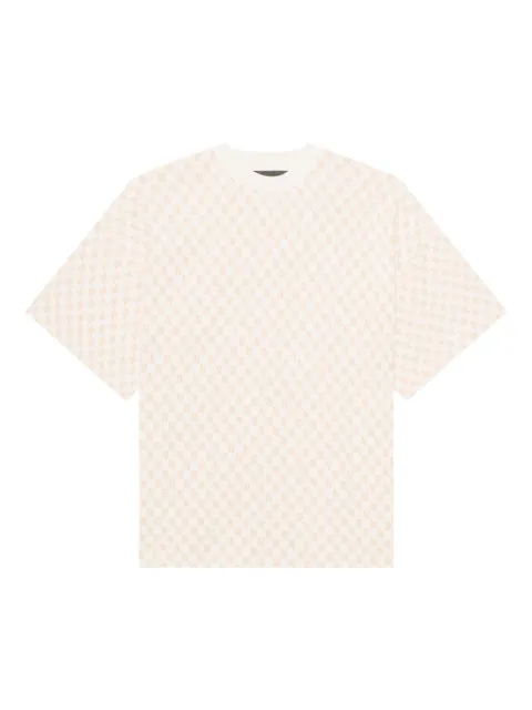 PLACE OF ËLMS logo-pattern T-shirt Neutrals PELTSH033