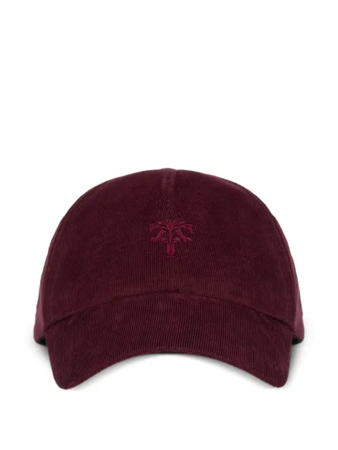 PLACE OF ËLMS corduroy embroidery cap Red PELCAP012