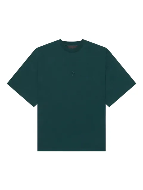 PLACE OF ËLMS logo-embroidery T-shirt Green PELTSH022