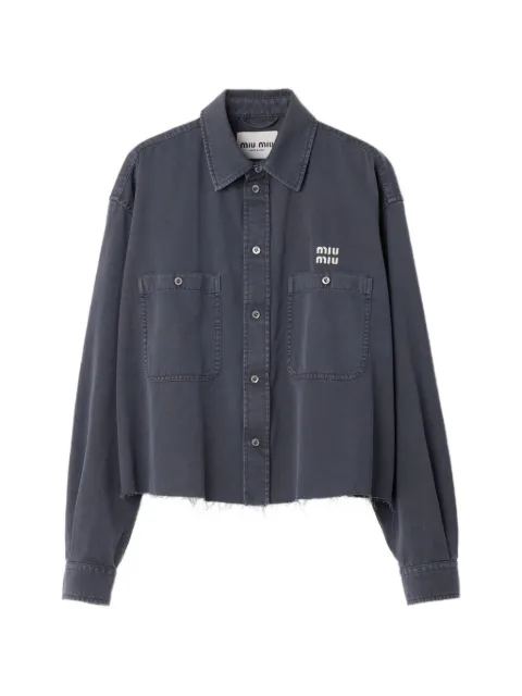 Miu Miu buttoned denim shirt Grey GWC135SOOO17AE