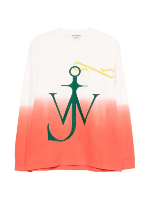 JW Anderson Dip Dye Anchor long-sleeve T-shirt Orange JT0314PG1937