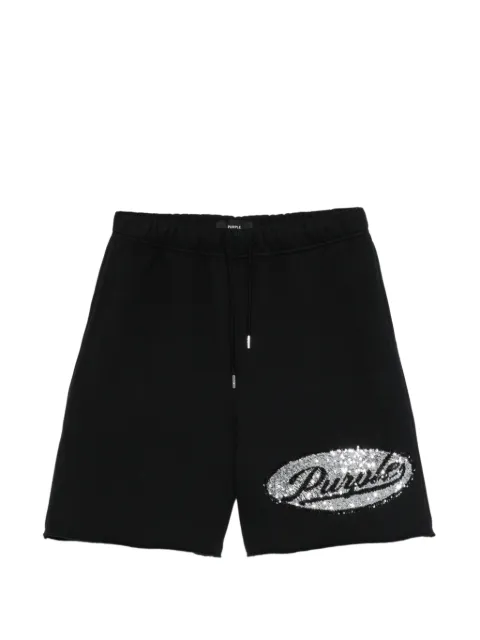Purple Brand raw-hem shorts Black P446HWSQ226