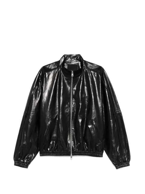 Purple Brand zip leather jacket Black M9610LBTJ226