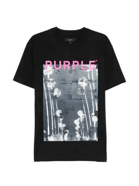 Purple Brand Mirage graphic-print T-shirt Black P117HBDC226