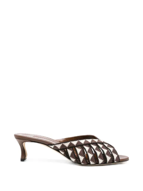 Manolo Blahnik Trofesamu patterned sandals Brown 2262044