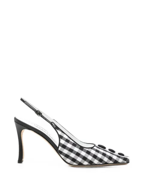 Manolo Blahnik Alexa check-pattern heeled pumps Black 2262022