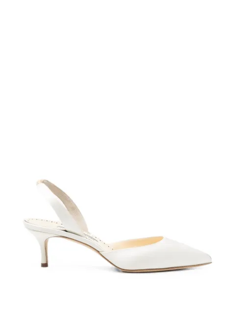 Manolo Blahnik Carolyne Bride pointed-toe slingback pumps White 9XX0027