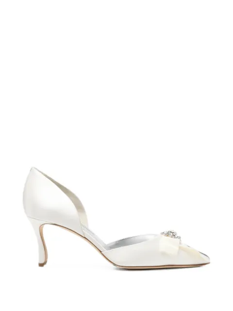 Manolo Blahnik Apidosa crystal-embellished pumps White 2262109