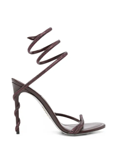René Caovilla Margot crystal-embellished sandals Brown C12597105RN01Y432