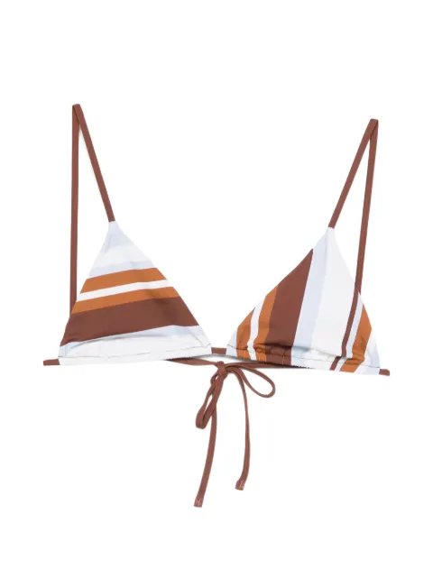 SIR. Marais striped-pattern bikini top Brown SIR1260010T