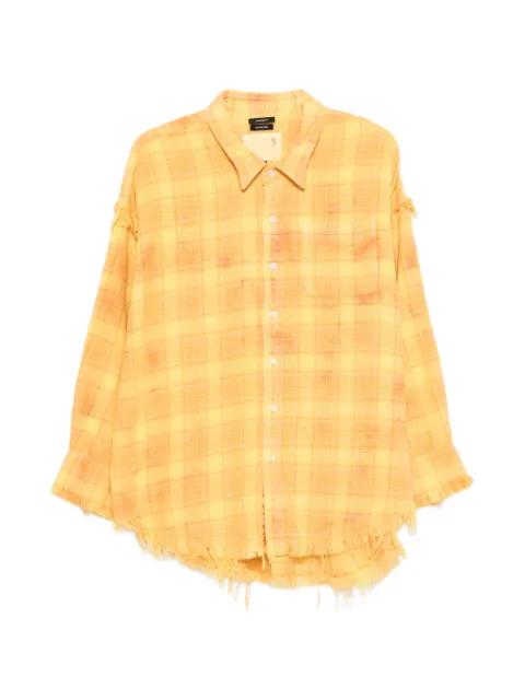 R13 shredded seam drop shirt Yellow R13WR075R778B